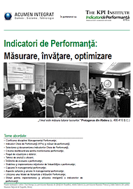 Indicatori de Performanta: Masurare, invatare, optimizare